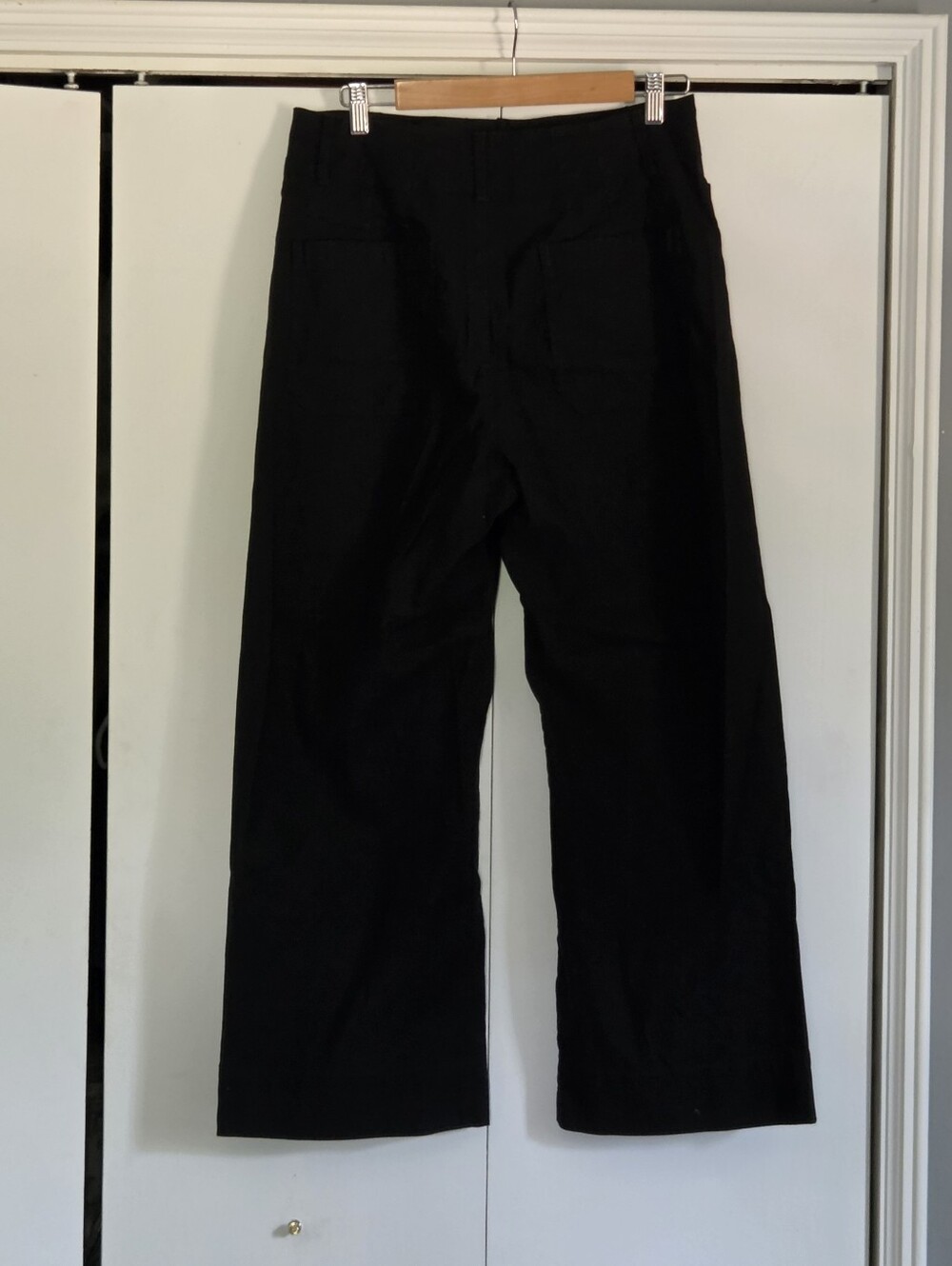 Anthropologie Black Wide-Leg Chinos - Picture 3 of 5